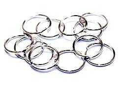 Колічки з'єднувальні голдфілд, Колір: платина, Розмір: 7х0,8 мм, 25 г (ок. 200 шт.) 24_2_63а2