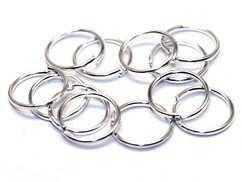 Колічки з'єднувальні голдфілд, Колір: срібло, Розмір: 7х0,8 мм, 25 г (ок. 200 шт.) 24_2_63а3