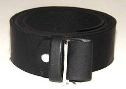 Ремінна смуга, натуральна шкіра, колір чорний, ширина 40 мм