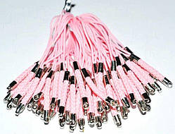 Основа для брелока 25 шт. довжина 74 мм колір світло-рожевий