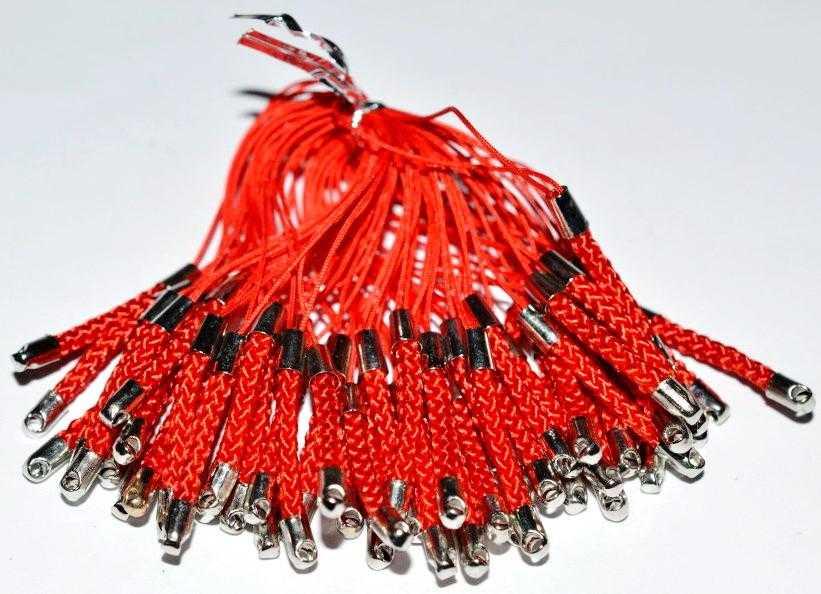 Основа для брелока 25 шт. довжина 74 мм колір червоний, фото 1