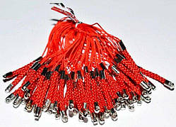 Основа для брелока 25 шт. довжина 74 мм колір червоний