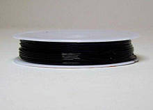 Гумка силіконова для рукоділля, Колір: Чорний, Розмір: 0,8 мм (моток 10 м) 24_3_1a2