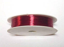 Дріт металевий 0,3 мм 12 м для рукоділля червоний