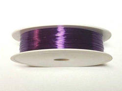 Дріт залізний 0,3 мм 12 м для рукоділля фіолетовий