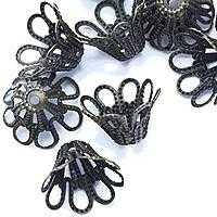 Конус Шапочки для Бусин 8х6 мм 200 шт Отвір 1.5 мм Метал Колір Чорний