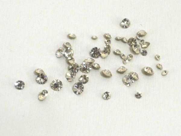 Клейові Стрази, імітація Swarovski, Конус, Колір: Білий, Розмір: ss14 (200 шт) 24_3_6, фото 1