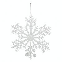 Снежинка одинарная 21 см., подвесная, новогодняя