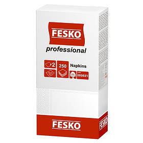 Серветки банкетні FESKO Professional 33х33 білі 1/8 складання 250 шт.