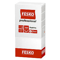 Салфетки банкетные FESKO Professional двухслойные белые 1/4 сложения 250 шт.
