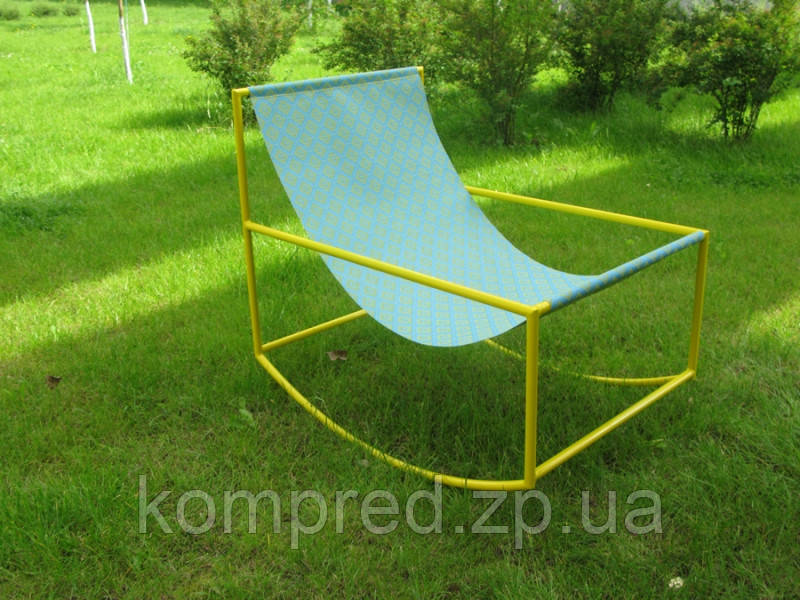 Металеве крісло-гойдалка для саду та пляжу, фото 1