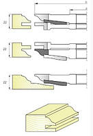 Фрезы для изготовления мебельной обвязки с филёнкой М-081