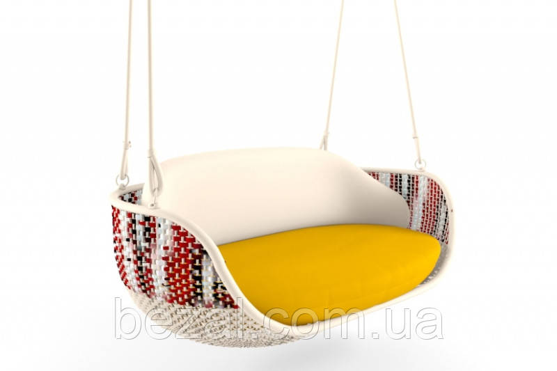 Гойдалка-гамак Дабл Ай Фолк штучний ротанг, мультиколор, фото 1
