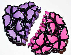 Краб для волосся каучук, кольори в асортименті, розмір 7,5х4,5 см