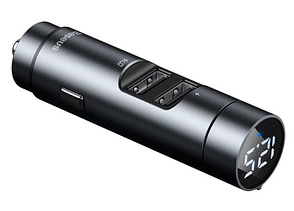 АЗП FM-трансмітер (модулятор) в машину Baseus Energy Column 3.1 A Bluetooth Чорний (CCNLZ-0G), фото 3