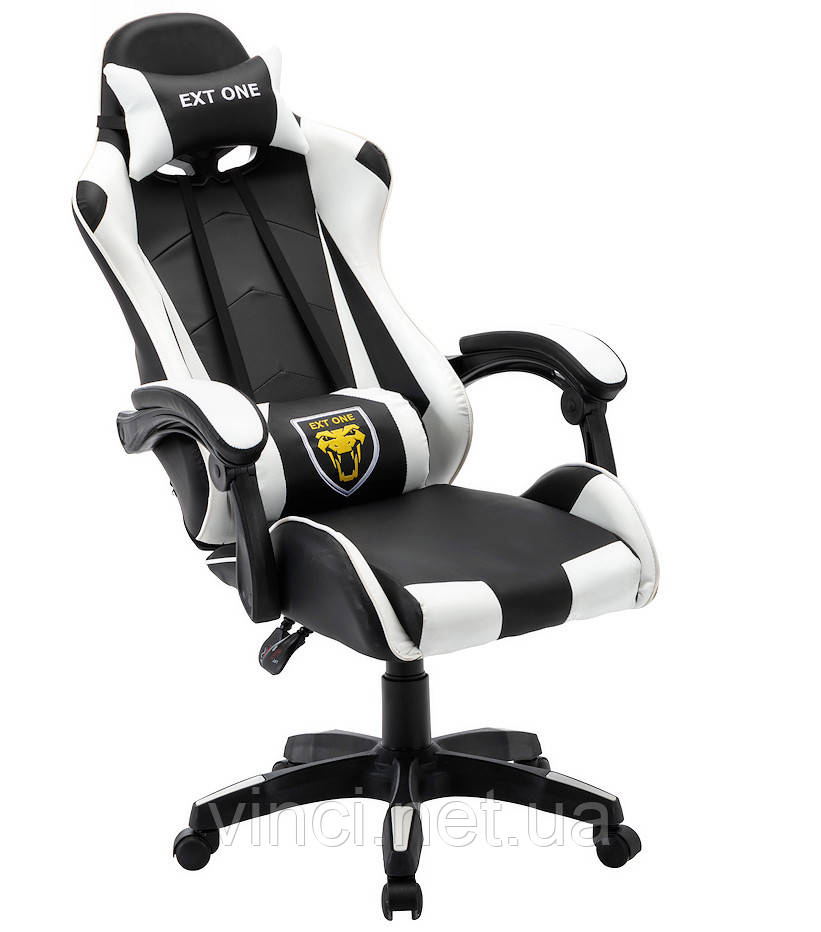 Спортивне крісло EXT ONE White Офисное кресло компьютерное Стул игровой Кресло спорт Поворотне крісло ігрове, фото 1