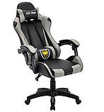 Крісло геймерське EXT ONE сіре Ігрове крісло Спортивное компьютерное кресло кресло игровое компьютерное Стул, фото 4