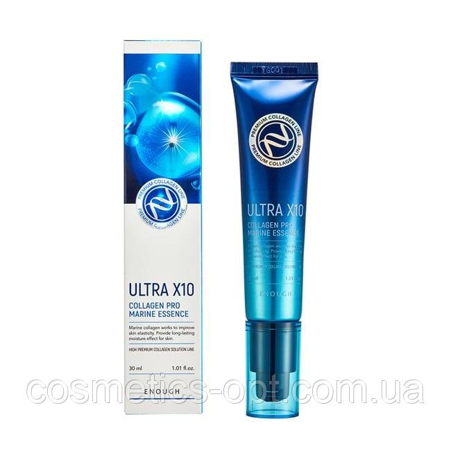 Колагенова есенція для інтенсивного оздоровлення Enough Premium Ultra X10 Collagen Pro Marine Essence, 30 мл, фото 1