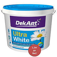 Краска интерьерная для стен и потолков матовая Ultra White Декарт 1,2 кг
