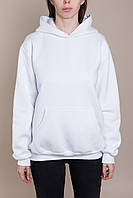 Худі жіноче однотонне з капюшоном GBI Білий розмір XXL (12720)