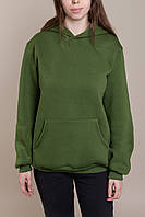 Худі жіноче однотонне з капюшоном GBI зелений розмір S (12720)