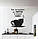 Декоративна наклейка на стіну Любов та кава (стікер кіт в чашці декор кав'ярні) матова 395х500 мм, фото 2
