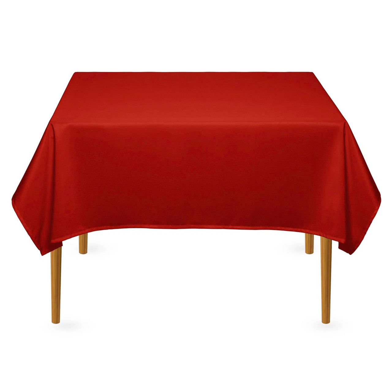 Скатертина квадратна на обідній стіл габардинова червона Atteks - 1415
