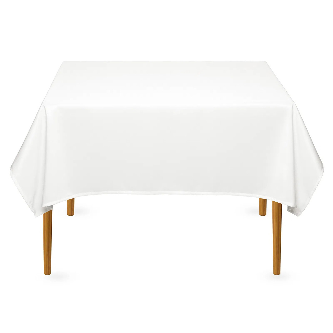 Скатертина квадратна на обідній стіл габардинова біла Atteks - 1416