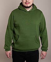 Худі чоловіче однотонне з капюшоном GBI зелений розмір S (12720-м)