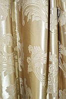Ткань для штор в спальню золотая корона, глянец, в зал, гостиную, спальную. Турция.