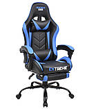 Крісло Ігрове з підставкою і подушками Extreme ROCKET Blue Геймерское кресло Игровое кресло Геймерське крісло, фото 6