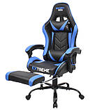 Компютерне крісло Офісне крісло Ігрове крісло Спортивне крісло Extreme ROCKET синє Стул Кресло геймерское НОВЕ, фото 7