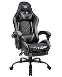 Спортивне крісло Extreme ROCKET Компьютерное кресло с подставкой для ног Кресло геймерское + ПОДУШКИ з ПОЛЬШІ, фото 6