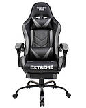 Спортивне крісло Extreme ROCKET Компьютерное кресло с подставкой для ног Кресло геймерское + ПОДУШКИ з ПОЛЬШІ, фото 5