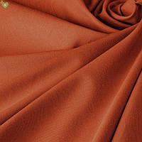 Однотонная декоративная ткань для штор,подушек, скатертей, чехлов для мебели терракотовый цвет тефлон 81006