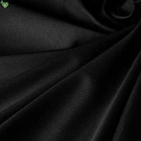 Однотонная декоративная ткань для штор, подушек, скатертей, мебельных чехлов черного цвета 81008