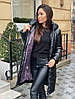 Р. 48-58 Жіноча чорна куртка з штучної шкіри на синтепоні 200, фото 2