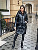 Р. 48-58 Жіноча чорна куртка з штучної шкіри на синтепоні 200, фото 5