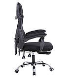 Крісло офісне компютерне для геймерів YODA Black Крісло з ТКАНИНИ спортивне ігровой стул спортивний стілець, фото 5