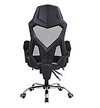 Крісло офісне компютерне для геймерів YODA Black Крісло з ТКАНИНИ спортивне ігровой стул спортивний стілець, фото 2