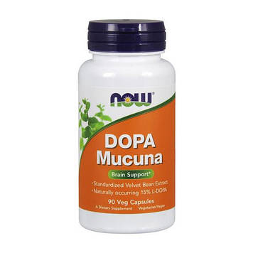 L-ДОПА Мукуна пекуча (вироблення дофаміну) Нау Фудс / Now Foods DOPA Mucuna 90 veg caps / вег капсул