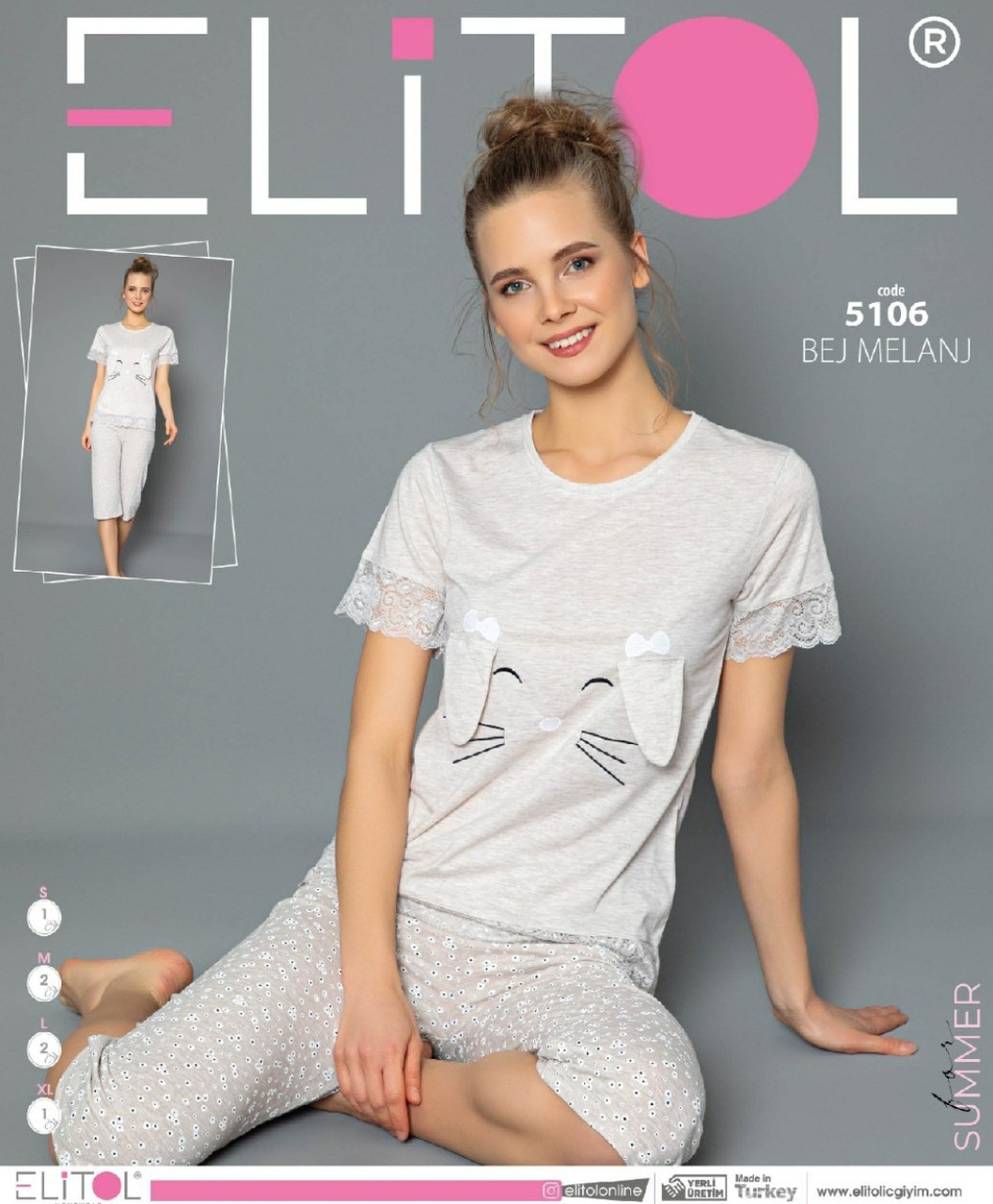 Піжама з бриджами молодіжна, фото 1