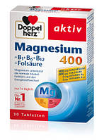 Доппельгерц Магний 400+B1+B6+B12+фолиевая кислота Doppelherz Magnesium 400+B1+B6+B12+Folsäure