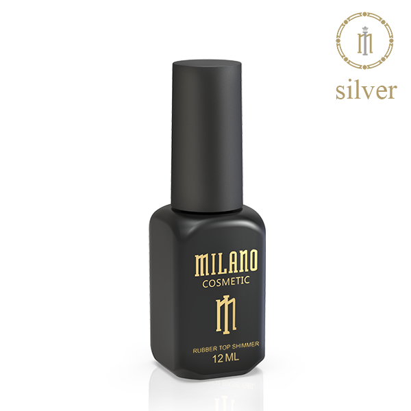Каучуковий Топ із шимером Срібло Milano 12 мл