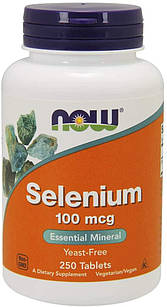 Now Foods Selenium 100mcg 250 таблеток