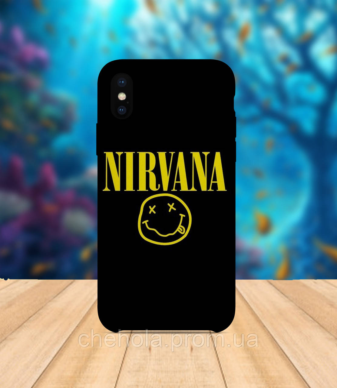 Чехол для apple iphone x XS Nirvana Курт Кобейн чехол с принтом - фото 1 - id-p1212545946