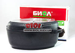 Гусятниця (тятниця) алюмінієва 4 л з антипригарним покриттям, потовщеним дном, кришкою-сковородою Біол G401P