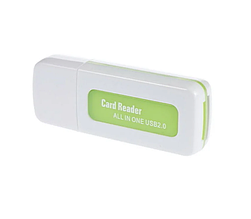 Кардрідер універсальний 4в1 MERLION CRD-5GR TF / Micro SD, USB2.0, Green, OEM