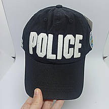 Кепка бейсболка Поліція, Police, чорна з хакі козирком, фото 6