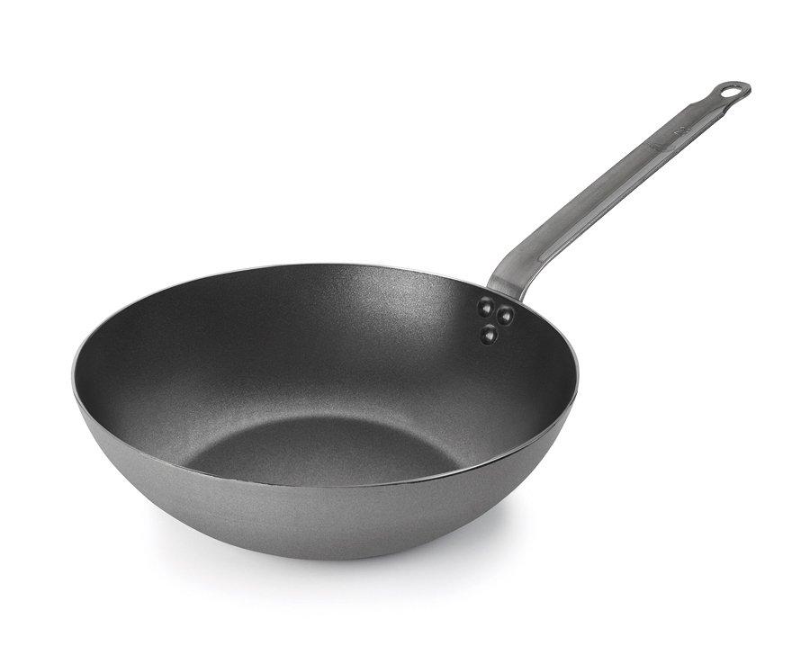 Сковорода WOK "Woks" 28х8см з чорної сталі з антипригарним покриттям Lacor